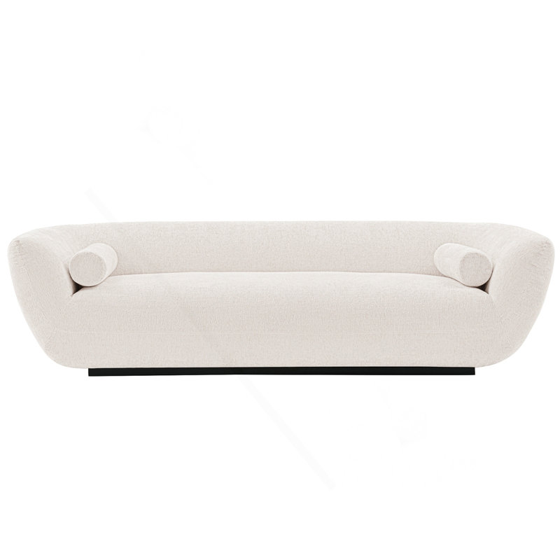 Canapé en chenille 96 po crème, Crème