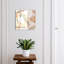 Decorative key box for wall, Opens to the right, 30x30x5, Black, Phenomenal leaves in subtle colors, 