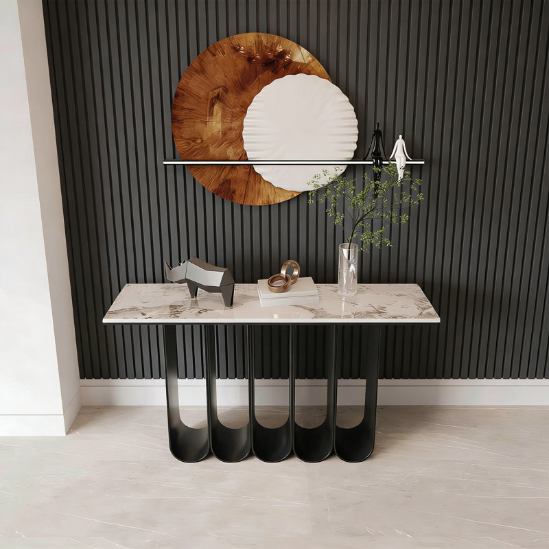 Italian Minimalist Console Table, H 33,46 po x l 47,24 po x P 13,78 po