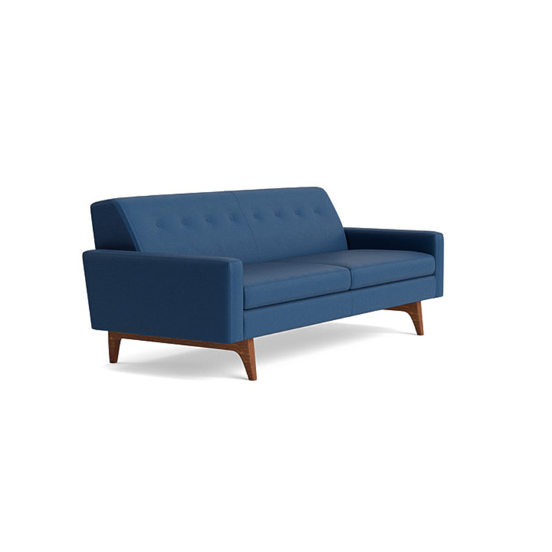 Tyler Leather Sofa (85"), Leather - Deep Blue