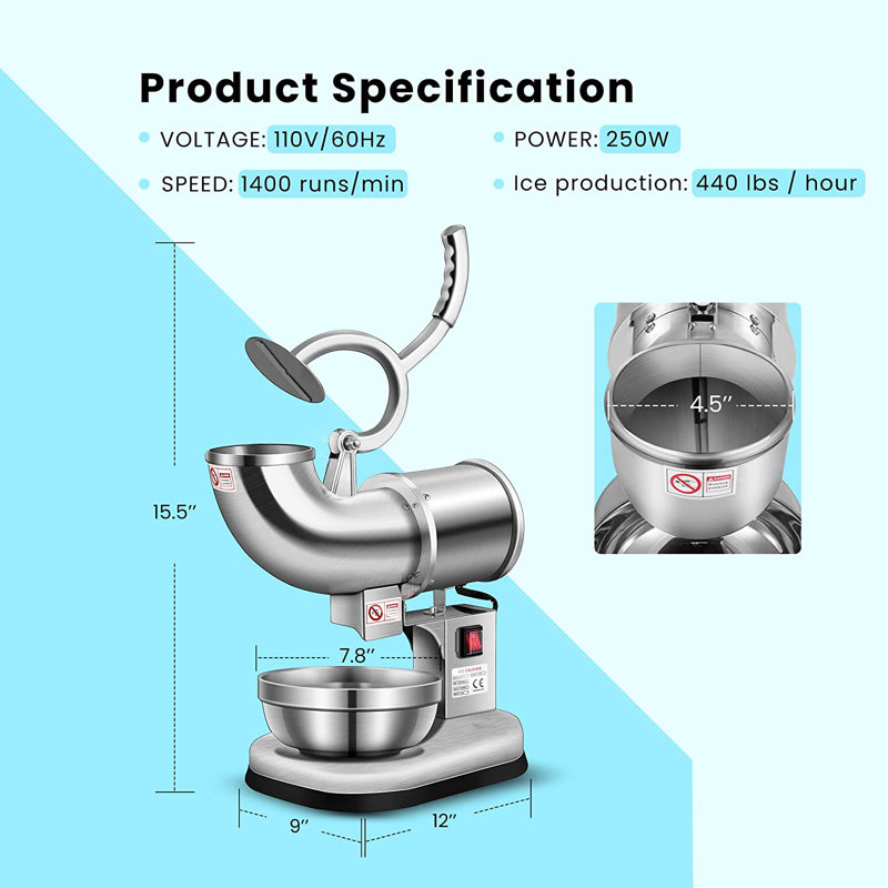 VIVOHOME Countertop Snow Cone Maker