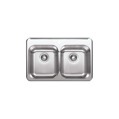 Elroy 31.25'' L Double Bowl Stainless Steel Kitchen Sink