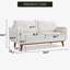 Causeuse 65 po Mid-Century, 2 places en lin pour petits espaces
