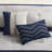 Blue King 7 Piece Comforter - Faux Suede, Elegant Bedding Suede Blue, Fill