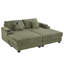 75.5" Corduroy Chaise Lounge Sofa-1931576333