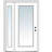 Primed Fibreglass Exterior with One Sidelite-99296280