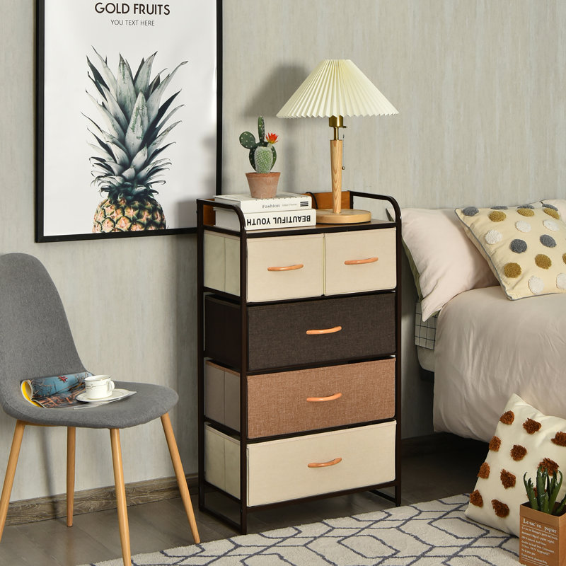 Commode de rangement 5 tiroirs Hollomon