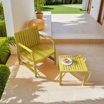 1 Piece Pp Single-Seater Chairs + Coffee Table Set