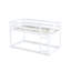 Lit mezzanine simple en bois d'hévéa massif blanc. Solide et sécuritaire. Rangement supplémentaire pour la chambre à coucher. Installation simple et stable. Maximisez la capacité. Assemblage sans effort-213069394