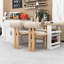 Élégant îlot de cuisine multifonctionnel avec table de salle à manger extensible, rangement double et prises de courant-635284788