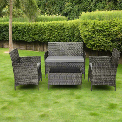 Beeley Polyethylene (PE) Wicker 4 - Person Seating Group with Cushions