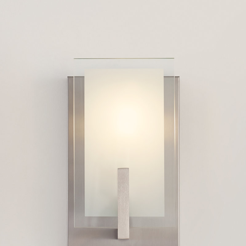 Syll 1 - Light Bath Sconce, Brushed Nickel, No