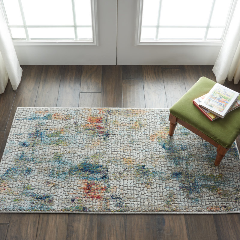 Abstract Indoor Rug, Rectangle 2' x 4'