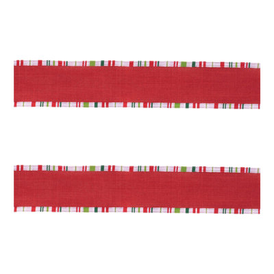 Striped Trim Wired Ribbon