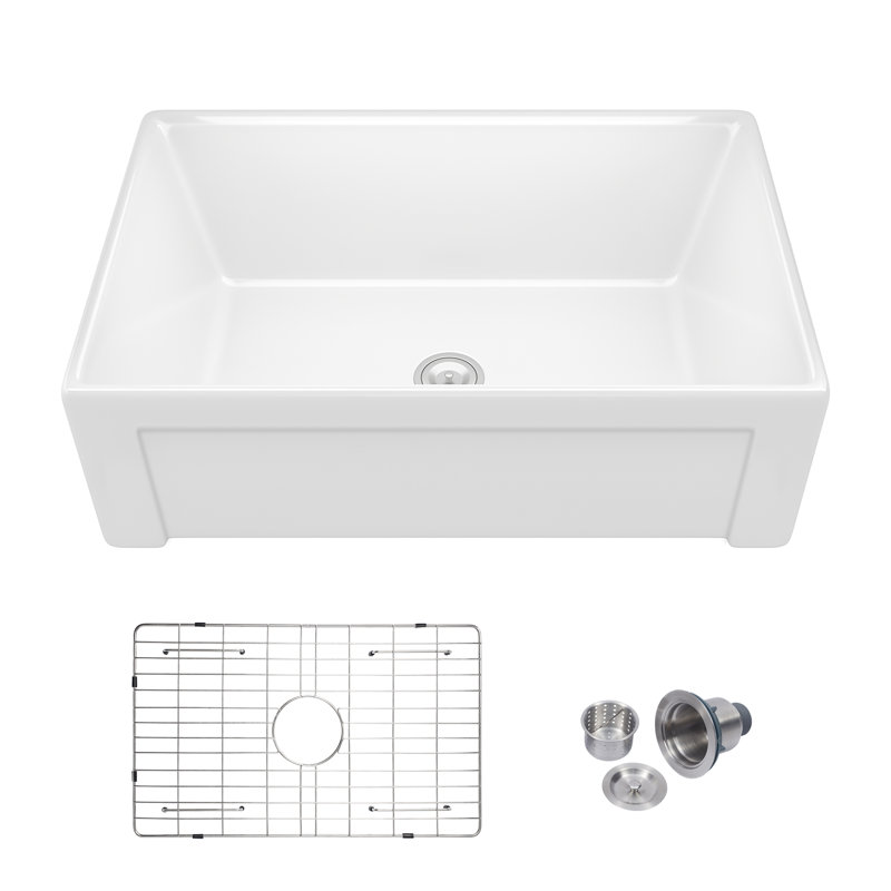 30'' L Single Bowl Ceramic Kitchen Sink