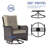 Outdoor Swivel Rocking Chair Set With Table, 2-Piece Patio Lounge Seating Group, All-Weather 360-Degree Rotating Rockers With Removable Cushions-831743754