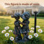 Ensemble de statue de jardin garçon et fille en oxyde de magnésium, résistant aux intempéries pour patio