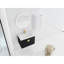 Bathroom Vanity With Ceramic Sink And Side Shelf - Black Chestnut, Modern Configuration Piece 28" Cabinet Gear