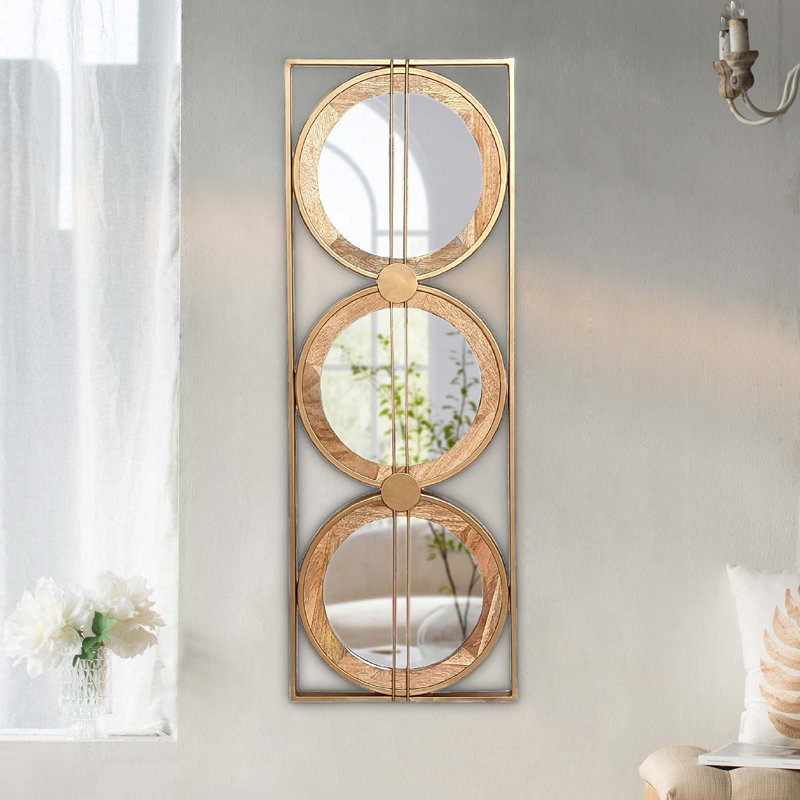 Miroir mural dans un cadre rectangulaire, décoration murale pour la maison