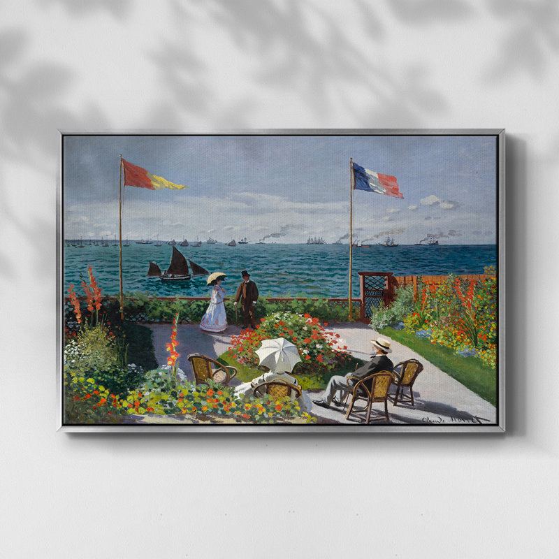 «Vintage Landscape -XCVI» sur toile, Toile encadrée noyer flottant, H 17 po x l 25 po x P 2 po