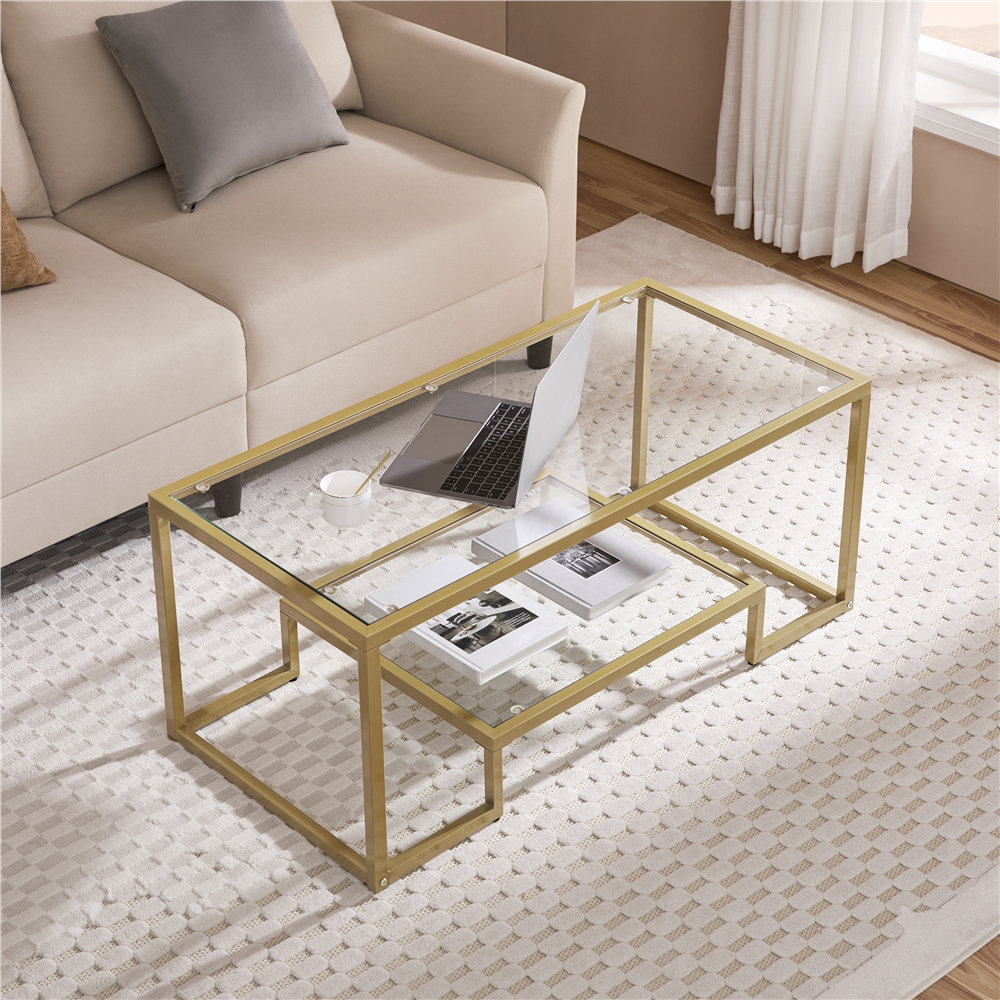 Latitude Run® Tempered Glass Coffee Table Reviews Wayfair