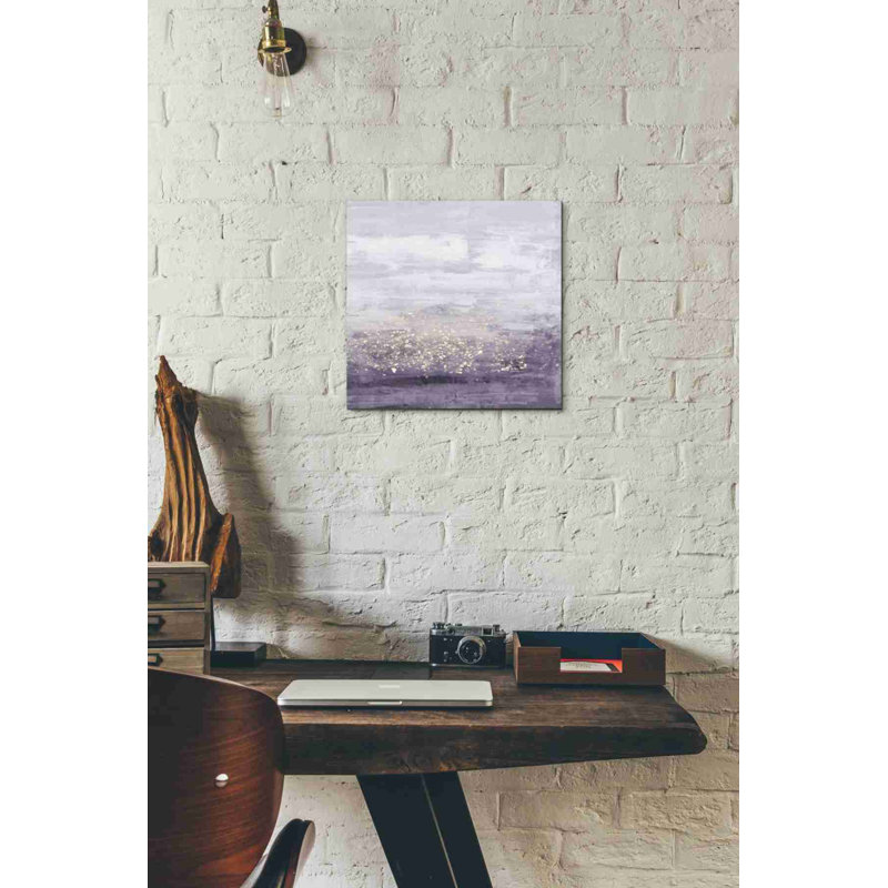«Amethyst Glitter I» par Jennifer Goldberger, art mural sur toile, H 12 po x l 12 po x P 0,75 po
