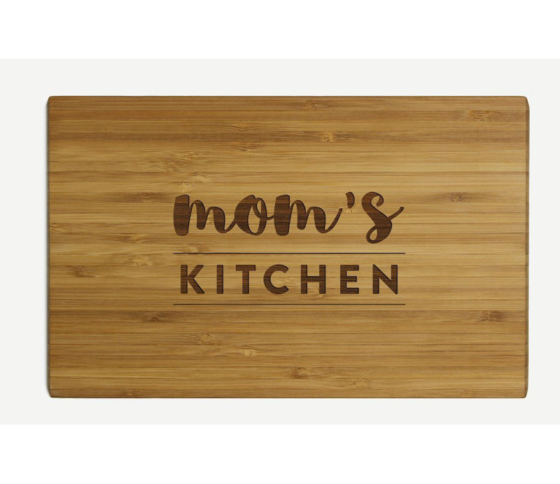 Koyal Wholesale "Mom's Kitchen" Wood Cutting Board