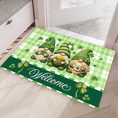 Tapis d'entrée antidérapant, paillasson pour la Saint-Patrick