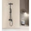 Système de douche carré moderne, pomme de douche à pluie avec douchette et robinet de douche