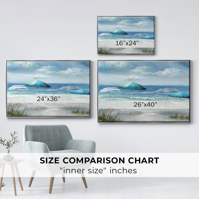 Oceanside, reproduction d'art sur toile, Argent, H 17 po x l 25 po x P 2 po