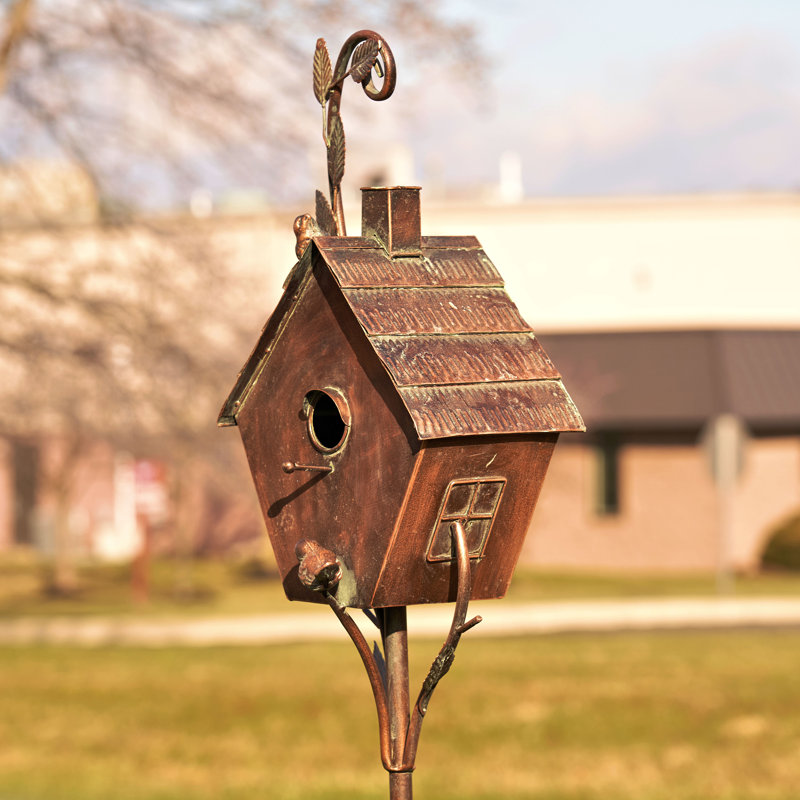 Konate 71'' H x 10'' W x 7.5'' D Freestanding Rust Resistant Birdhouse