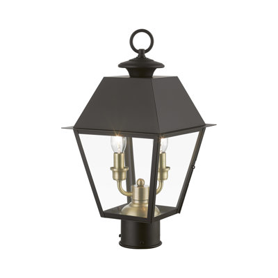 Tête de lanterne câblée à 2 lumières H 17,5 po Houlihan