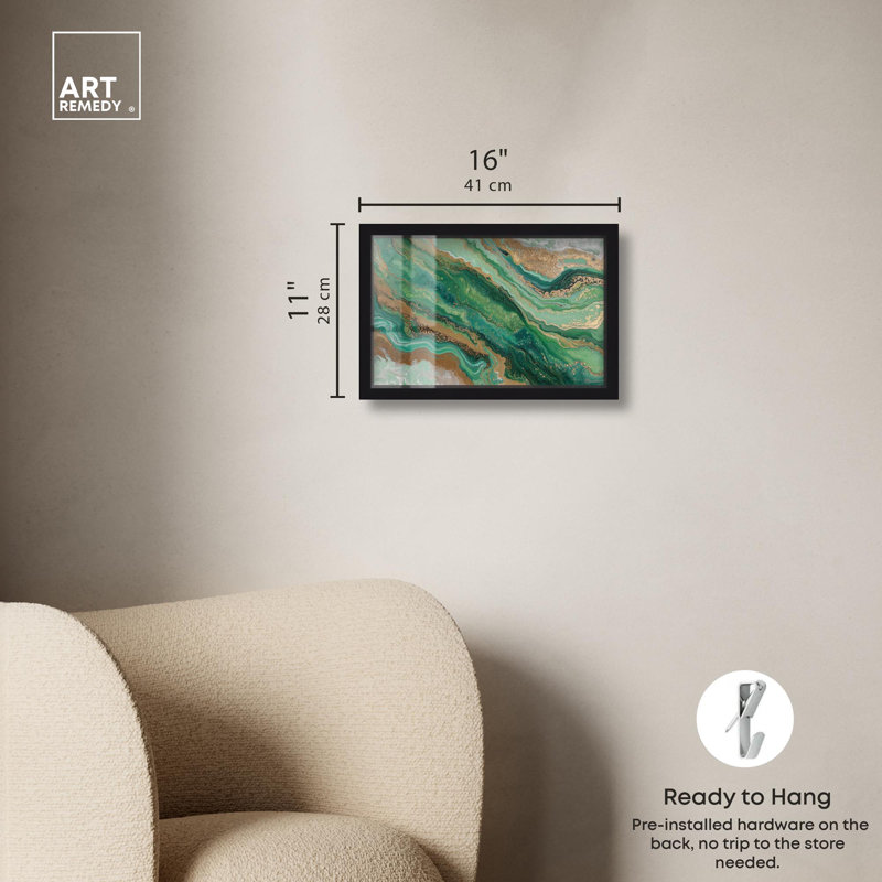 «Gateed Agate II Shadowbox», impression de géode par Art Remedy, H 11 po x l 16 po, Noir