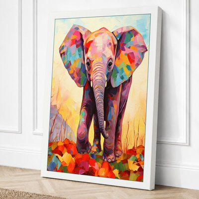 Jeweled Elephant At Sunset Boho - Print