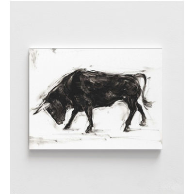 Alay Black and White Bull Print, Framed Rodeo Bull Print, Southwest Wall Art, Western Wall Decor, Cowboy Wall Art, Large Bull Art,Framed Wall Art