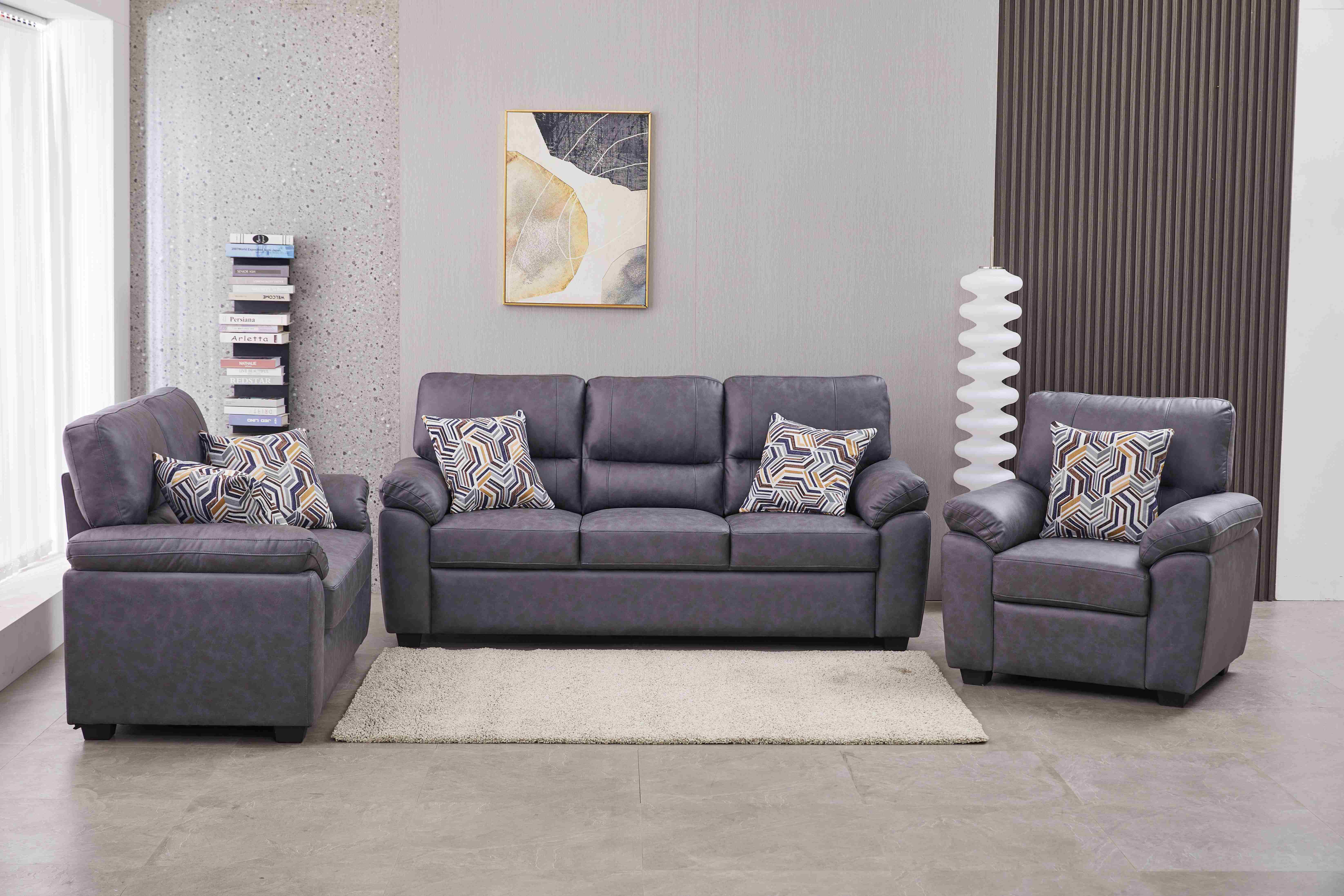 Ebern Designs 3 - Piece Faux Leather Living Room Set | Wayfair