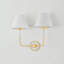 Wedgewood Wall Sconce in Aged Brass and Soft Studio Green by Mark D. Sikes-470478480