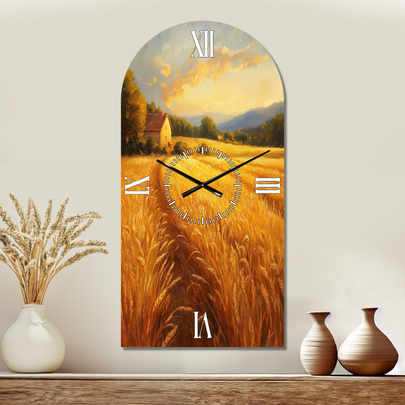 Davasha I - Horloge murale arquée de style ferme, H 39 po x l 19 po - Arche