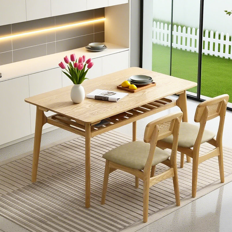 Table de salle à manger Minimalist Nordic, H 29,53 po x L 47,24 po x l 27,56 po, Jaune