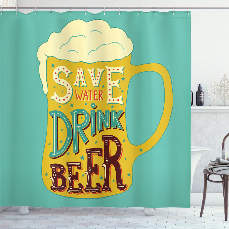 Shower Curtain with Hooks Included, 70"H x 69"W
