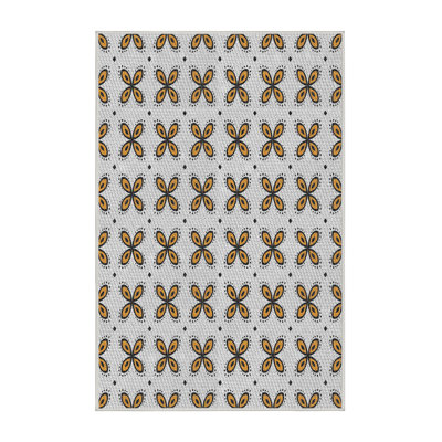 Tapis brun/gris à motifs Faynett