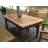 Rectangular Teak Solid Wood Extendable Outdoor Dining Table Umbrella Hole , 103 " W 35.5 " D