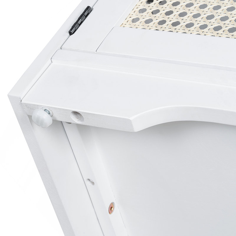 Banc de rangement Rustic, Blanc