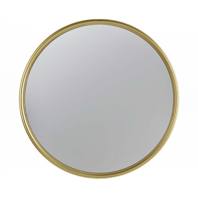 Gold Round Mirror