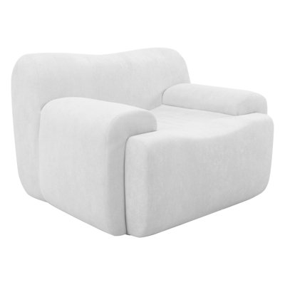 Modern Oversized Accent Chairs With Soft Chenille Upholstery