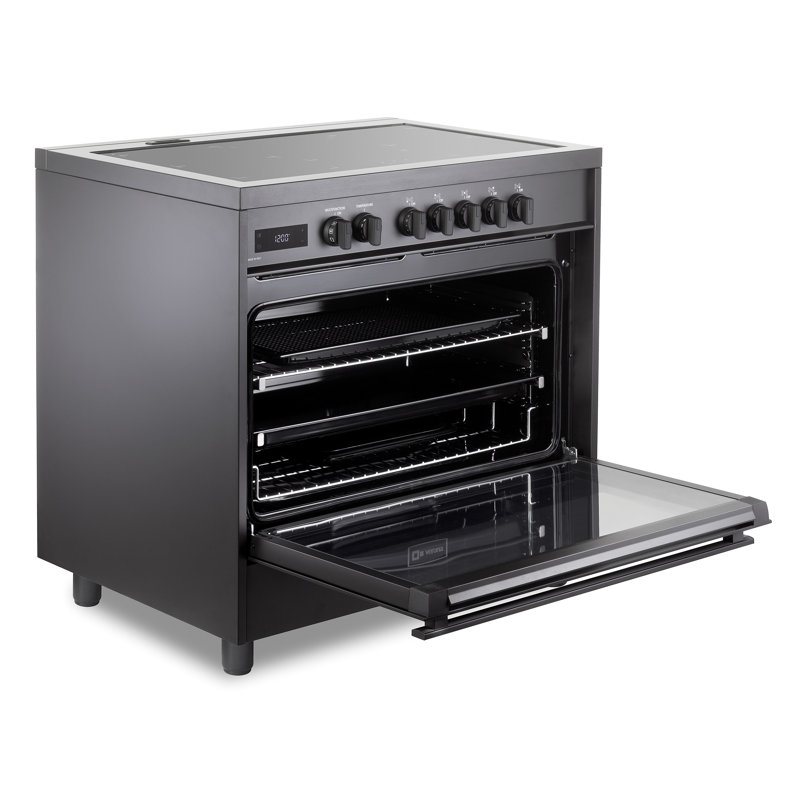 Verona Ult Midnight 36" 5 Burner Induction Range Full Black