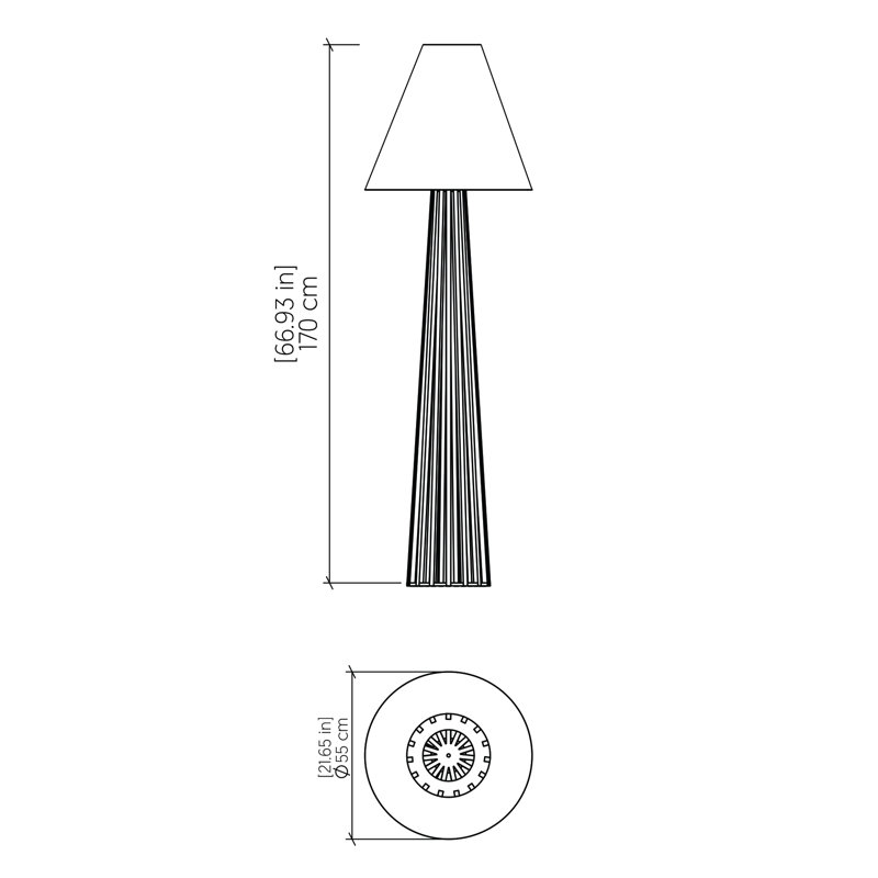 Ripada Floor Lamp, Teak