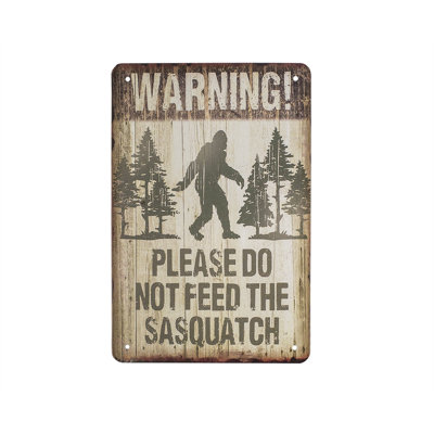 Novelty Warning Do Not Feed Sasquatch Home Wall Sign Bigfoot Man Cave Bar Decor Novelty Warning Do Not Feed Sasquatch Home Wall Sign Bigfoot Man Cave Bar Decor
