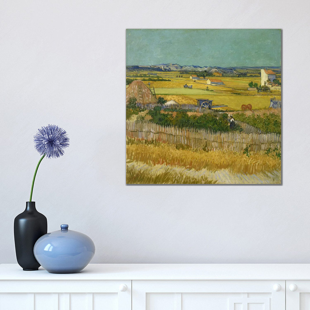 The Harvest by Vincent Van Gogh - Wrapped Canvas Painting