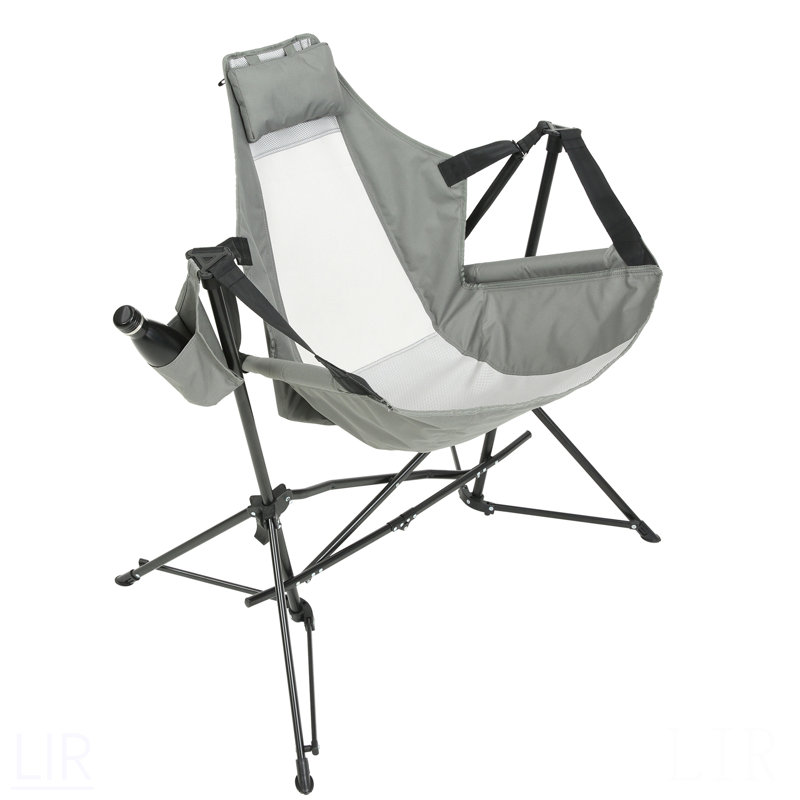 Chaise pliante en acier bleu, chaise, Gris